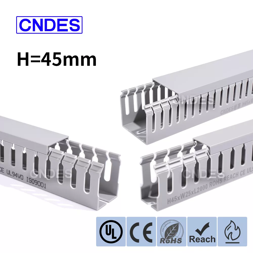 ၄၅ မီလီမီတာ အမြင့်အပေါက်ပါသော PVC ကြိုးအဖုံးပြွန်