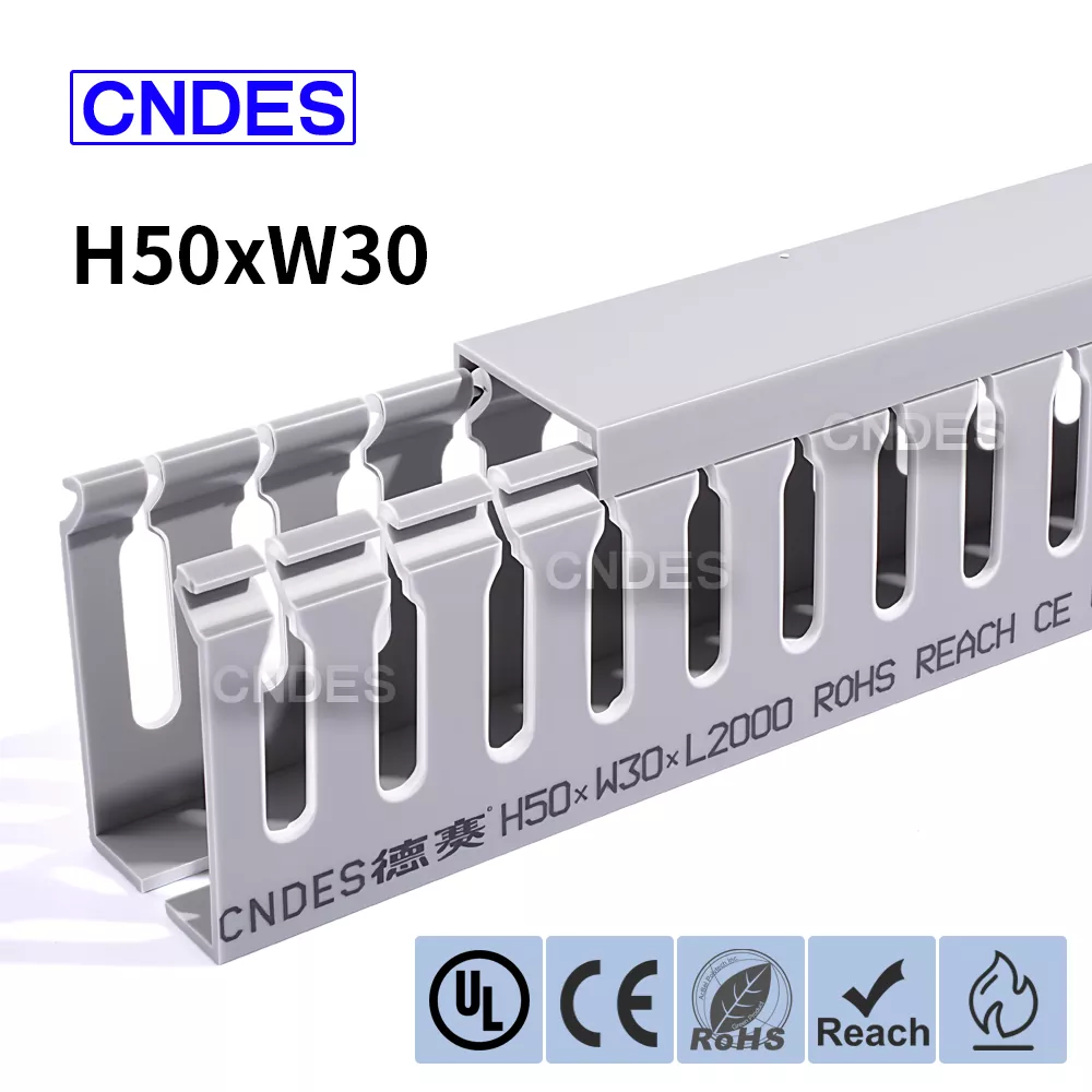 50 × 30 အပေါက်ပါသော PVC ကေဘယ်လ်အဖွဲ့အစည်းပြွန်