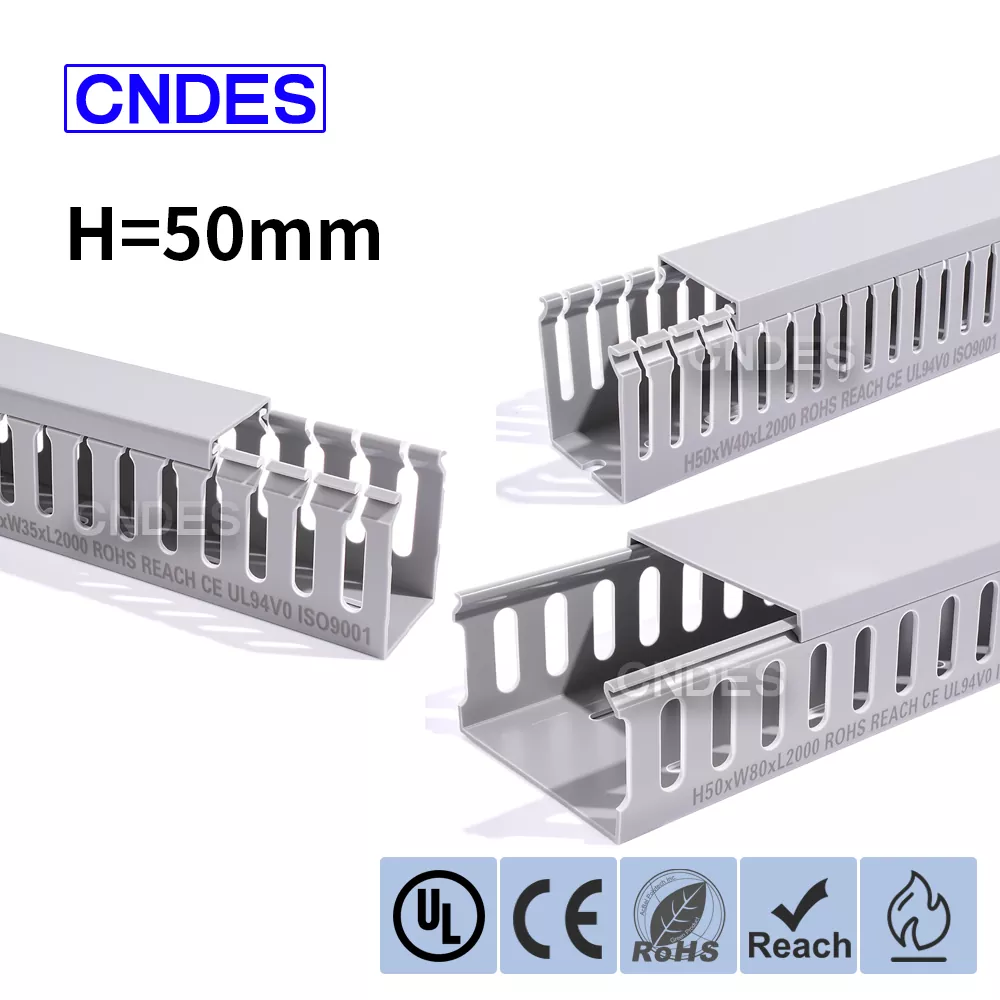 50 မီလီမီတာ အမြင့် အပေါက်ပါသော PVC ပန်နယ်လ် ဝါယာကြိုးပြွန်